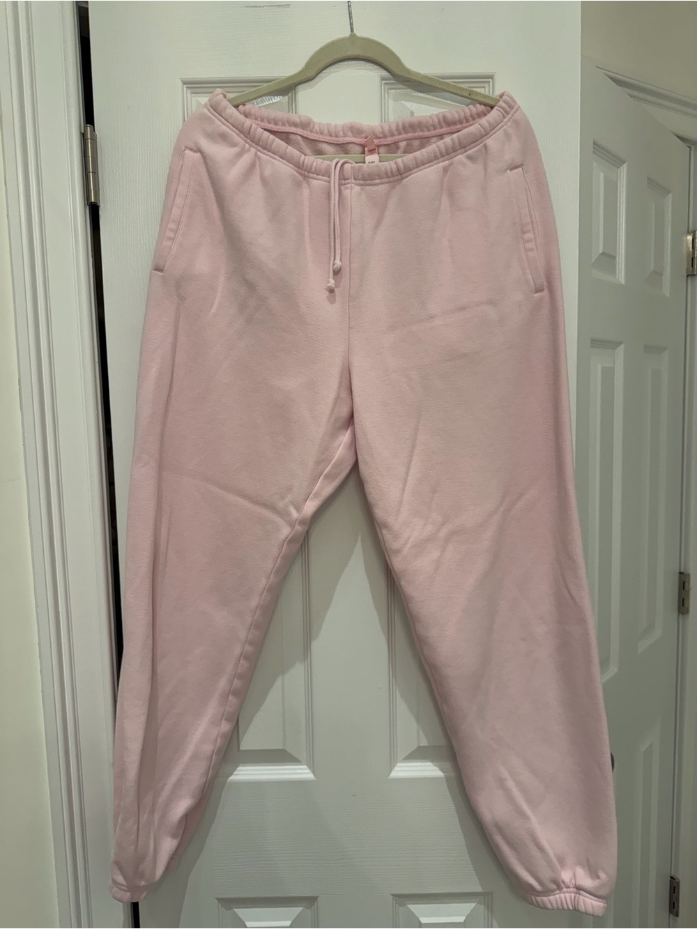 Skims Light Pink Drawstring Sweatpants